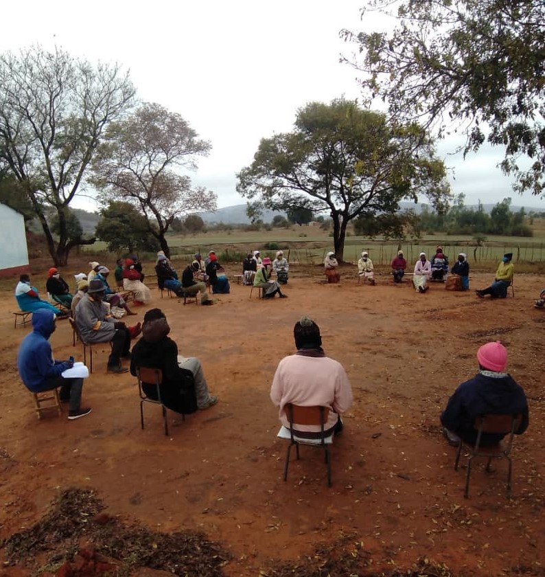 zambuko Workshop participants socially distanced